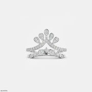 Velora Shine Curve Vanki Diamond Ring Platinum 950