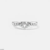 Sweep Bridge Vanki Diamond Ring 9K White Gold
