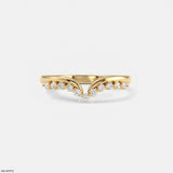 Sweep Bridge Vanki Diamond Ring 9K White Gold
