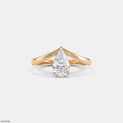 Simply Solitaire Pear Vanki Diamond Ring  9K Rose Gold