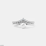 Moonlit Pearl Vanki Diamond Ring  Platinum 950