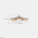 Moonlit Pearl Vanki Diamond Ring  Platinum 950