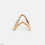 Glacier Vector Vanki Diamond Ring 18K Rose Gold