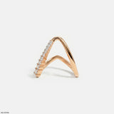 Glacier Vector Diamond Ring 9K Yellow Gold