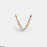 Apex V Line Diamond Ring 9K Yellow Gold