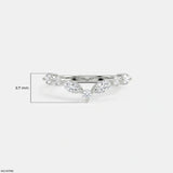Dazzling Blue Arc Diamond Ring 9K White Gold