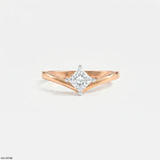 Regent Princess Solitaire Vanki Diamond Ring 9K Rose Gold