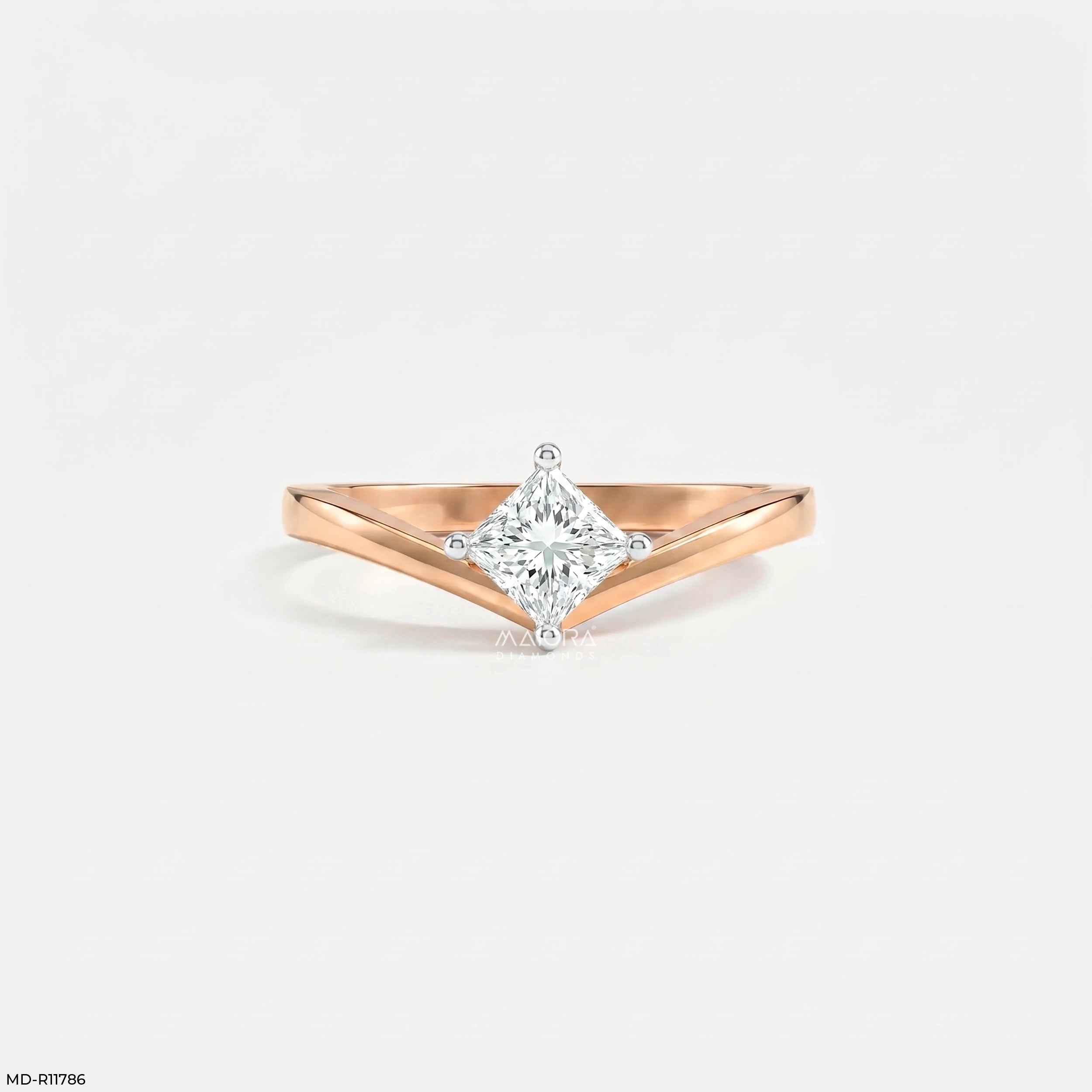 Regent Princess Solitaire Vanki Diamond Ring 9K Yellow Gold