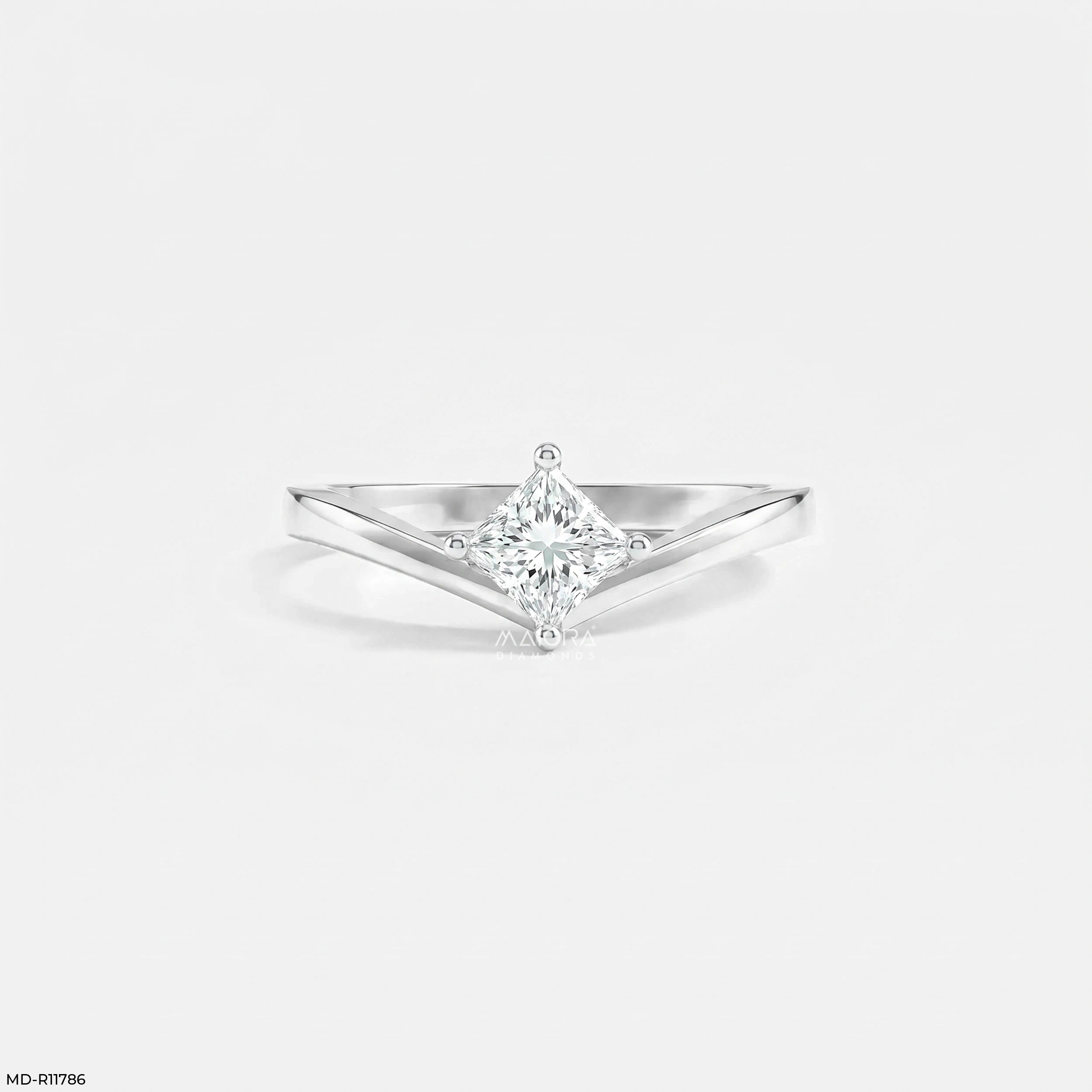 Regent Princess Solitaire Vanki Diamond Ring 9K Yellow Gold