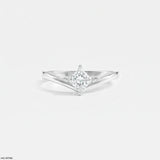 Regent Princess Solitaire Diamond Ring 9K White Gold