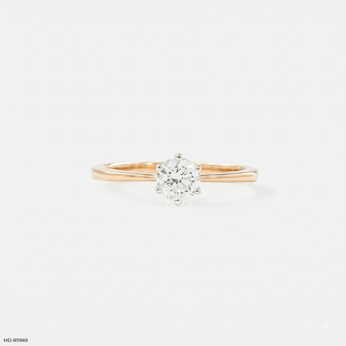 Shiney Round Solitaire Diamond Ring