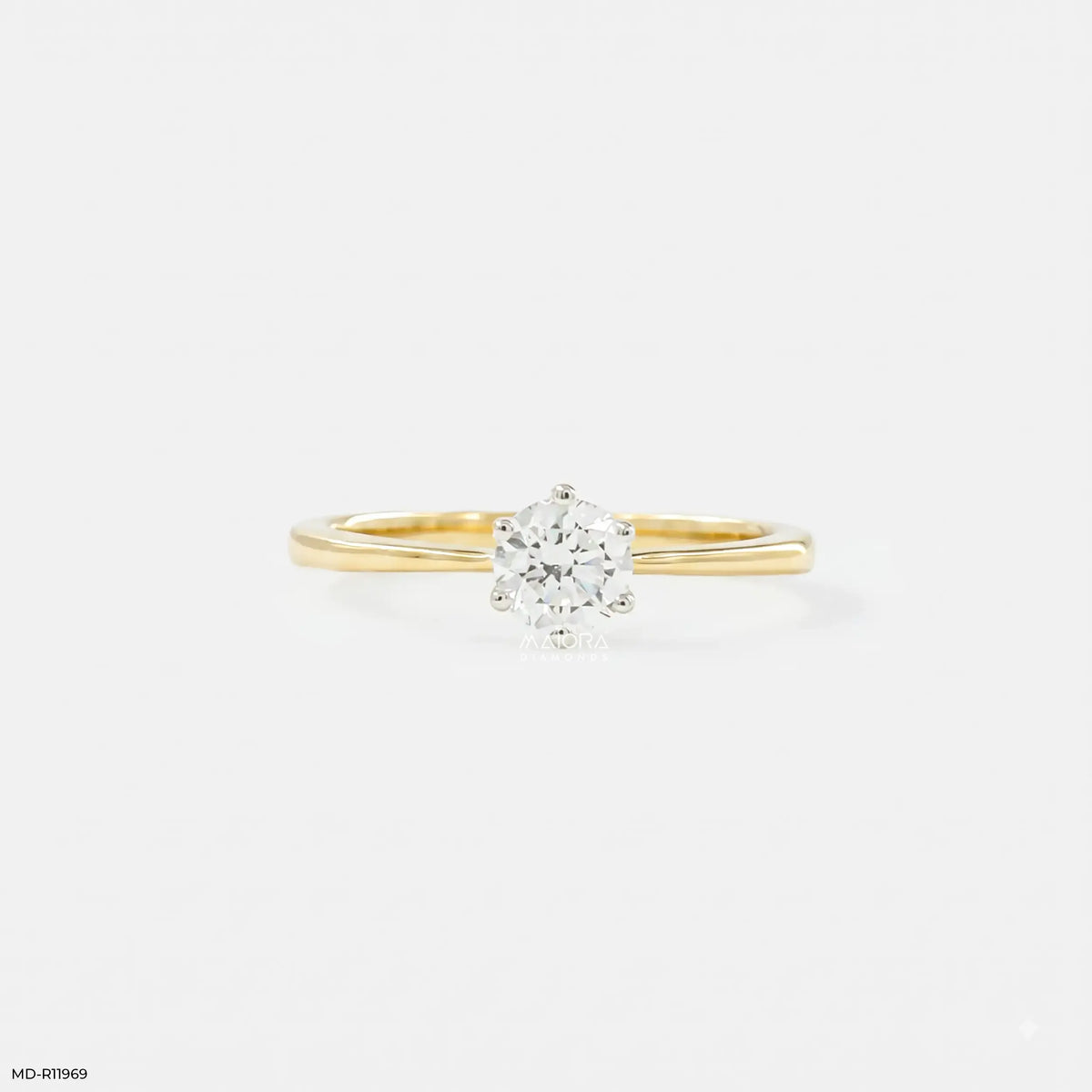 Shiney Round Solitaire Diamond Ring