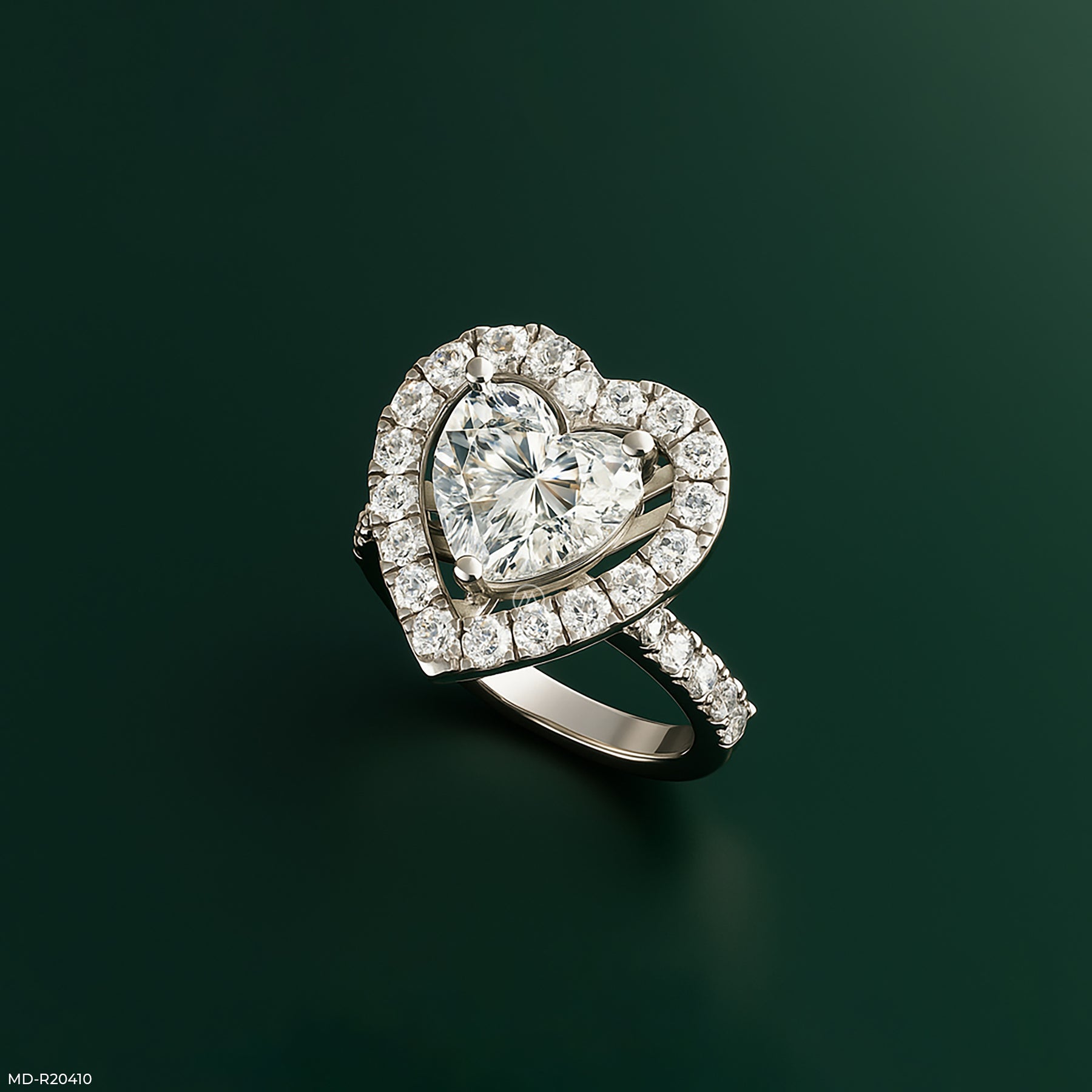 5 Carat Halo Heart Diamond Rings 14K Yellow Gold