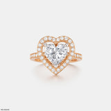 5 Carat Halo Heart Diamond Rings 14K Yellow Gold