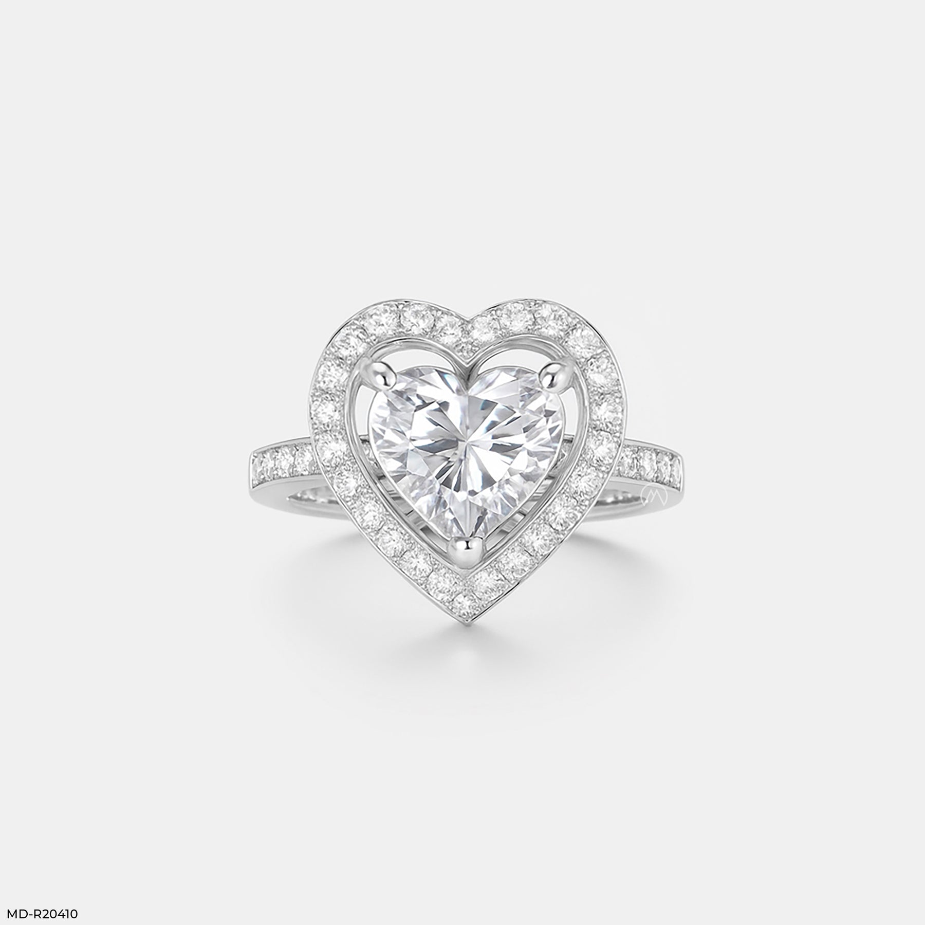 5 Carat Halo Heart Diamond Rings 14K Yellow Gold