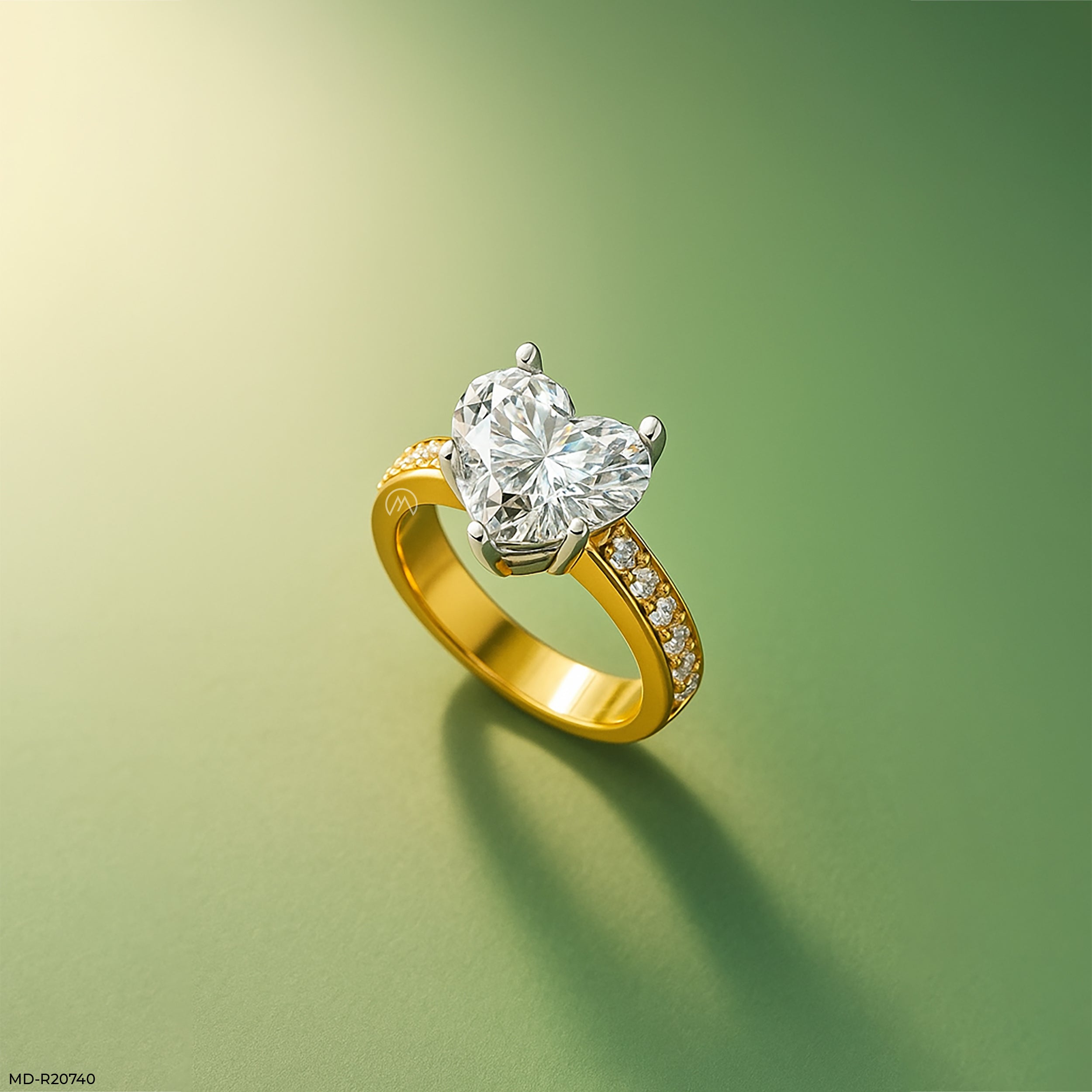 Heart-Shaped Diamond Solitaire Ring