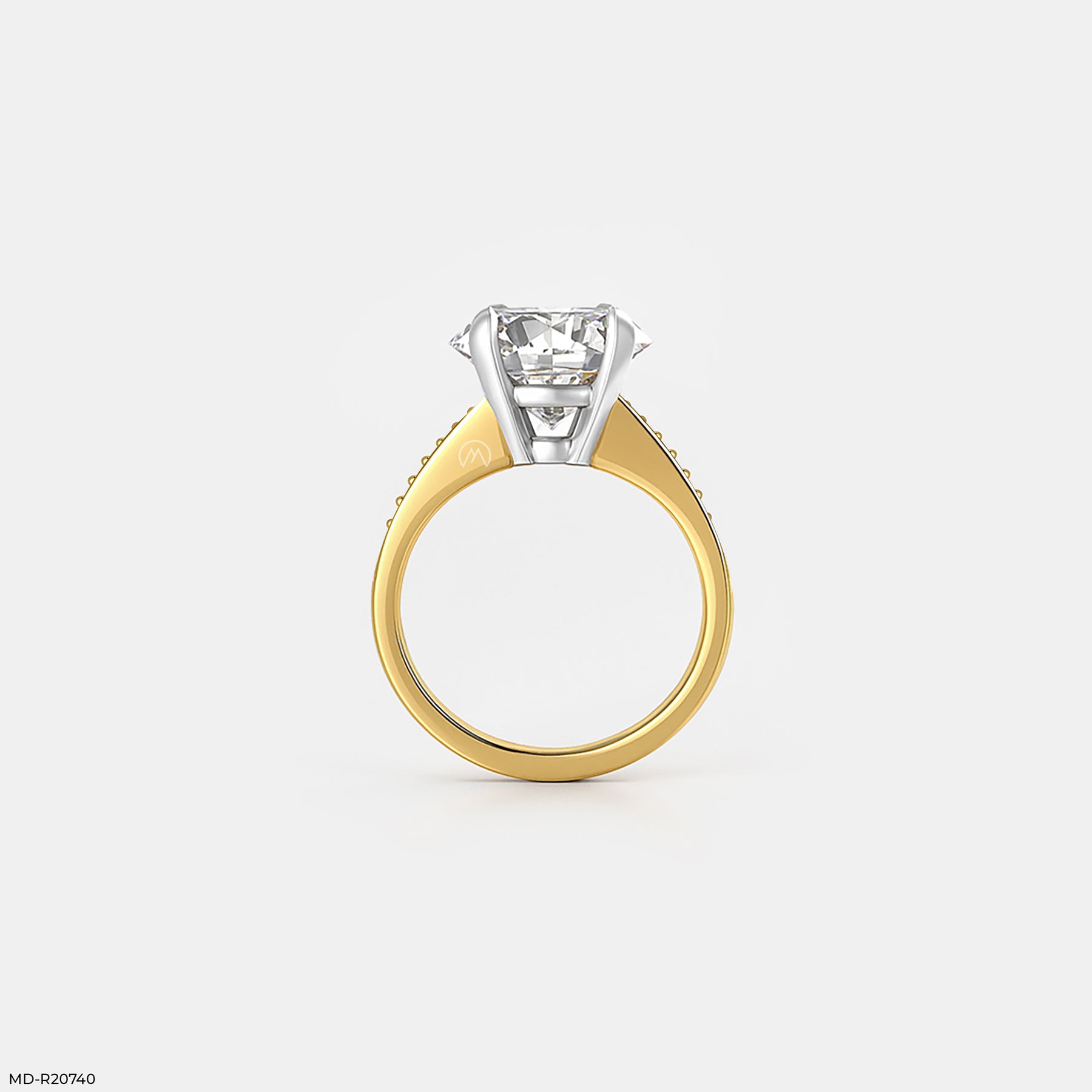 Heart-Shaped Diamond Solitaire Ring 14K Yellow Gold