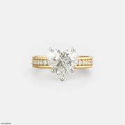 Heart-Shaped Diamond Solitaire Ring