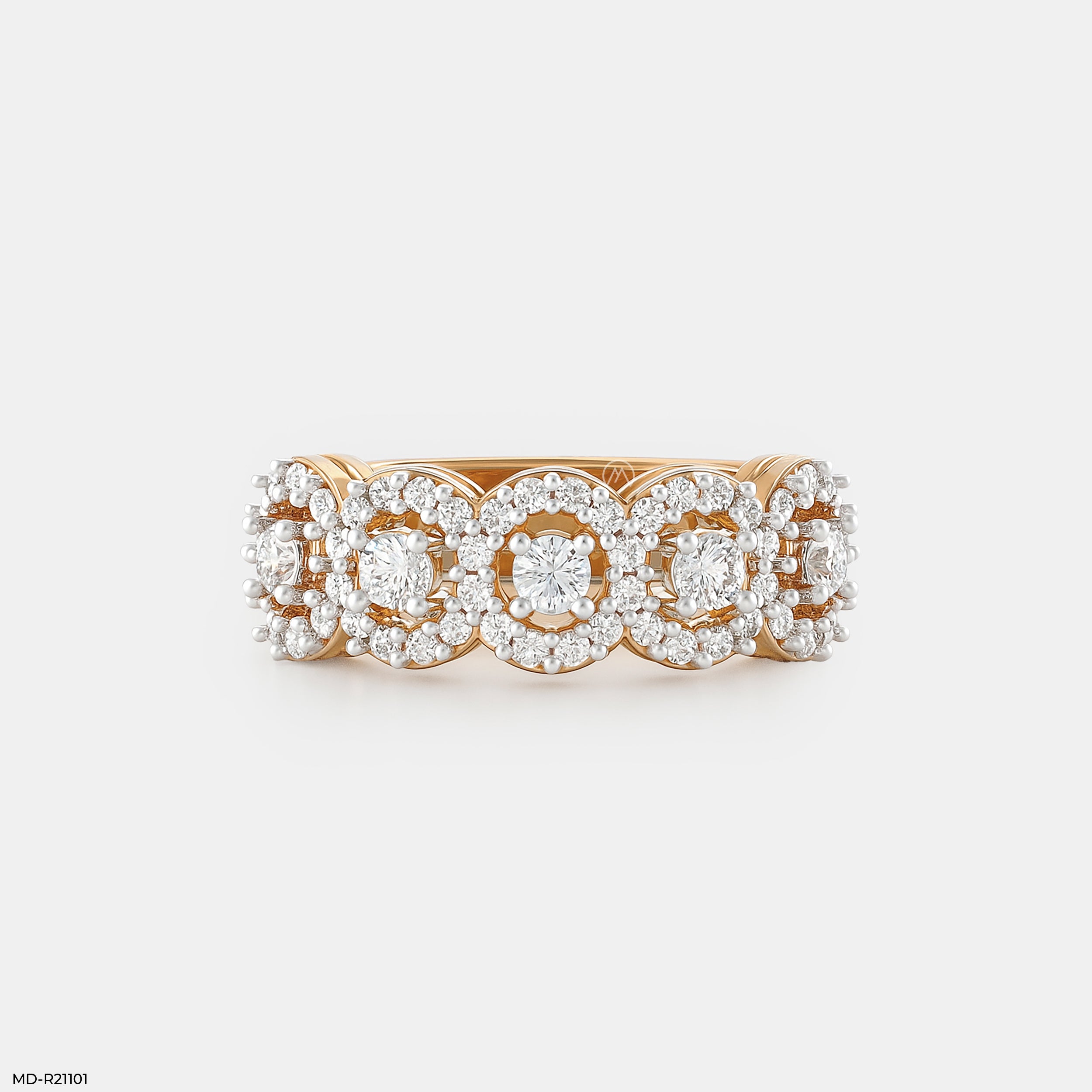 0.5 Carat Lusture Loop Diamond Rings 9K Rose Gold