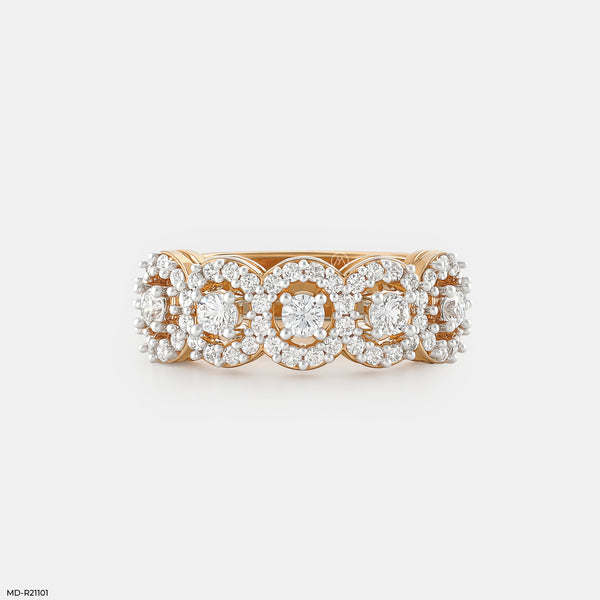 0.5 Carat Lusture Loop Diamond Rings 14K Rose Gold