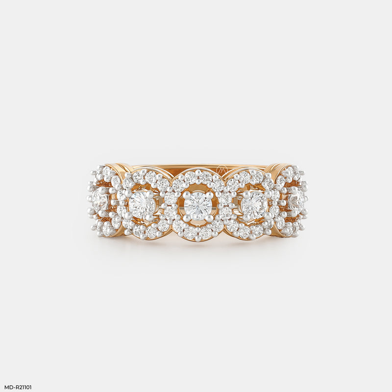 0.5 Carat Lusture Loop Diamond Rings 14K Yellow Gold