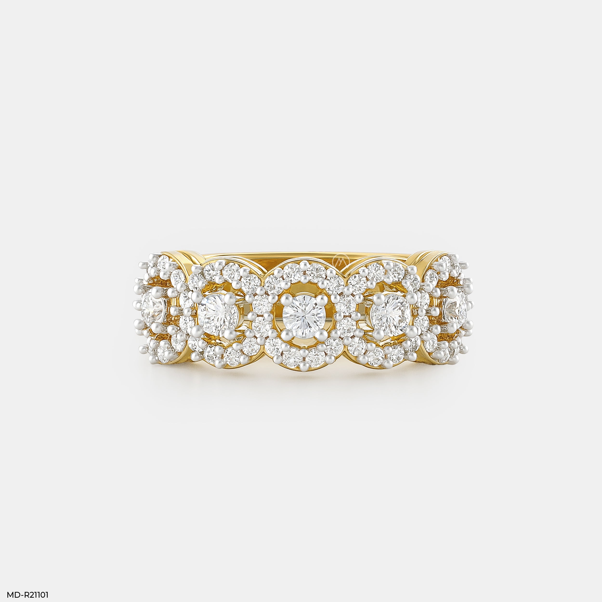 0.5 Carat Lusture Loop Diamond Rings 9K Yellow Gold