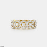 0.5 Carat Lusture Loop Diamond Rings 14K Yellow Gold