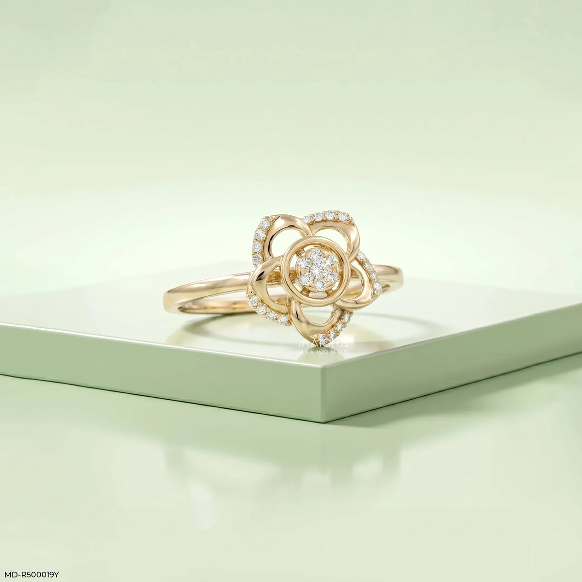 Winter Flower Diamond Ring