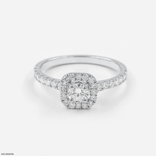Cushion Halo Ring Platinum 950