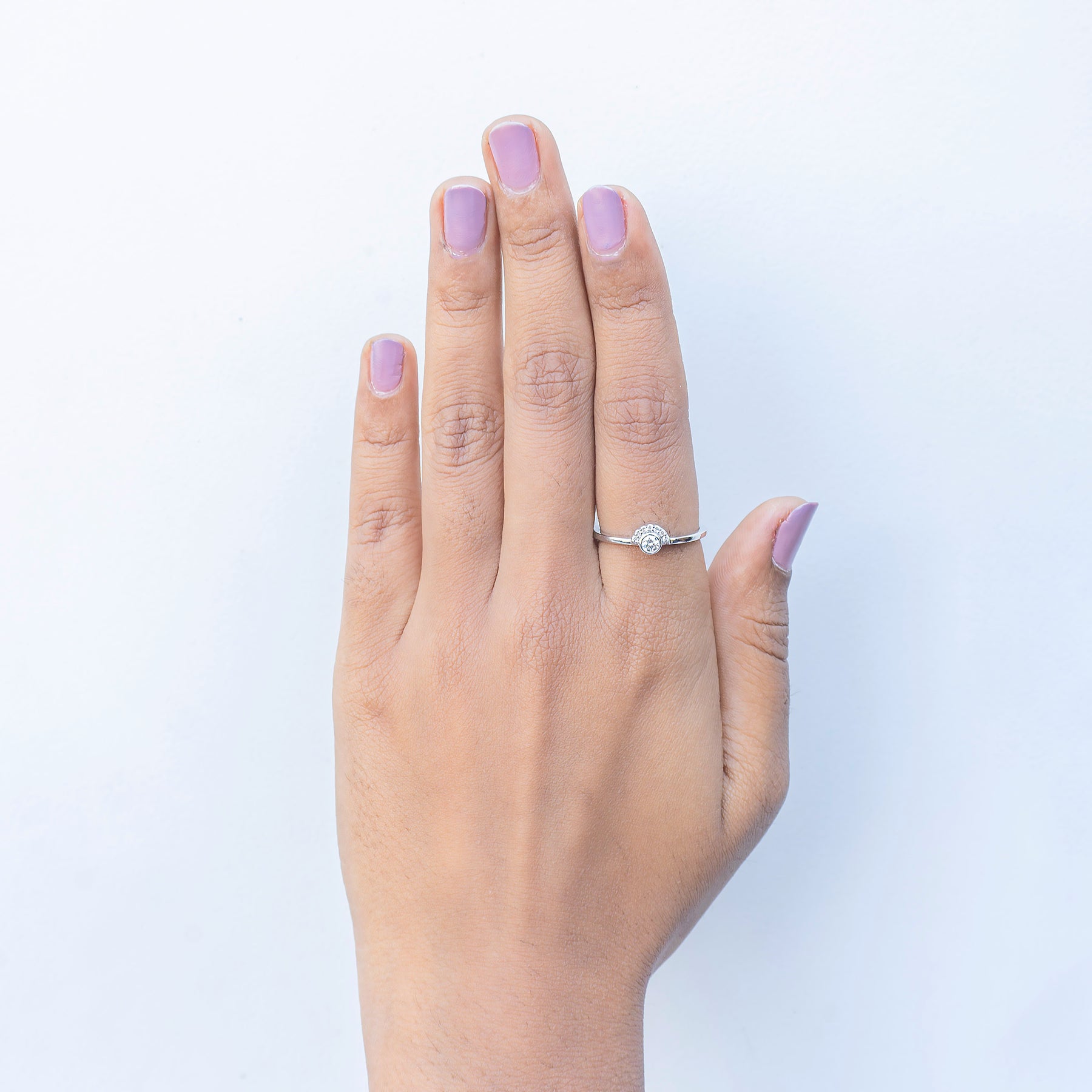 Simplicity Lab Diamond Ring 925 Sterling Silver