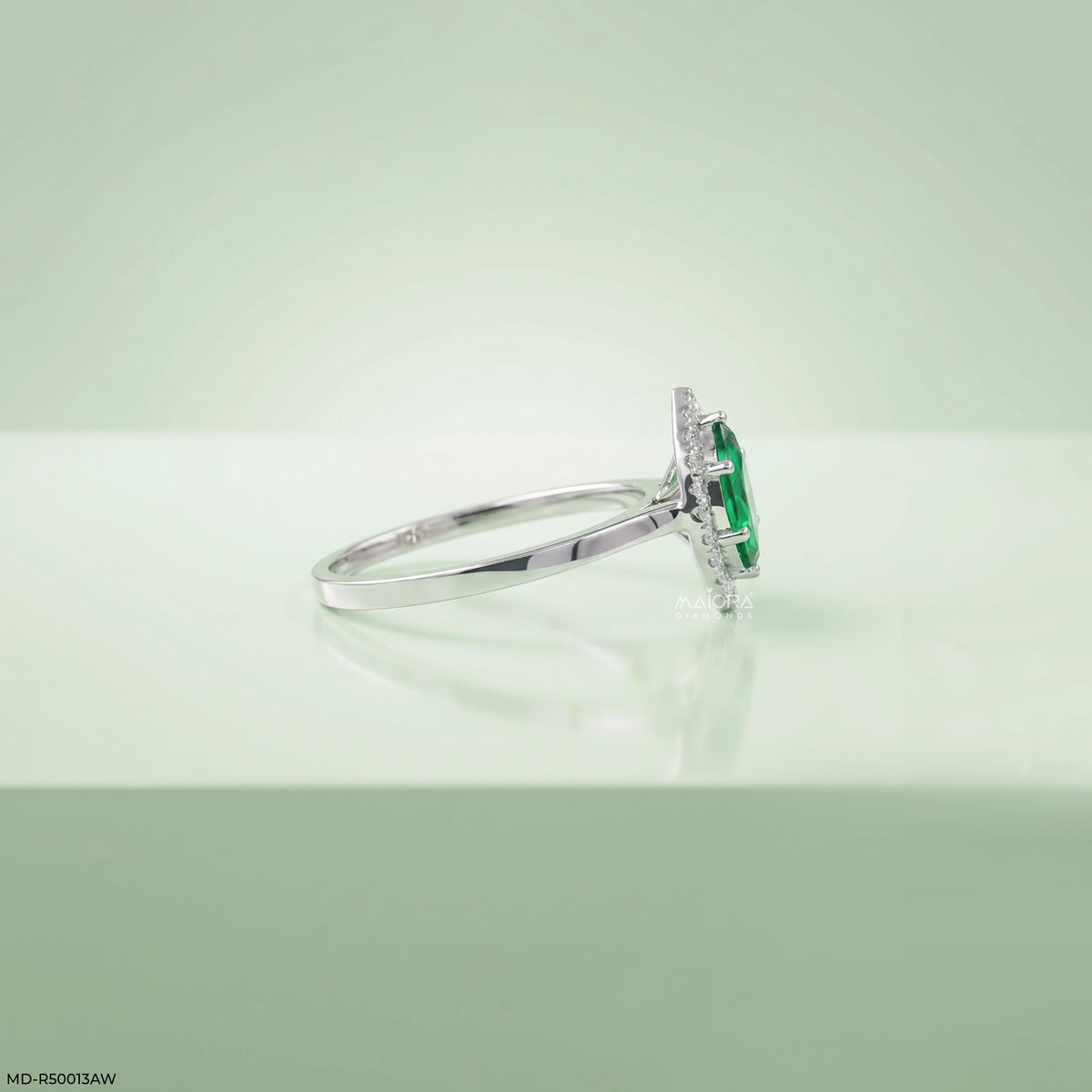 Forest Marquise Emerald Diamond Ring