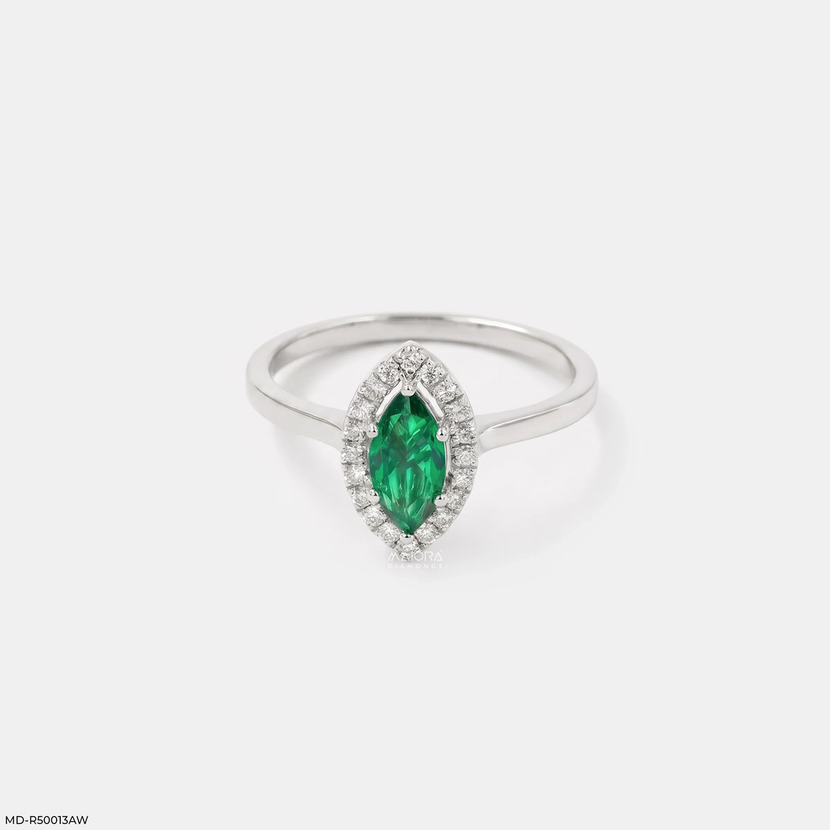 Forest Marquise Emerald Diamond Ring