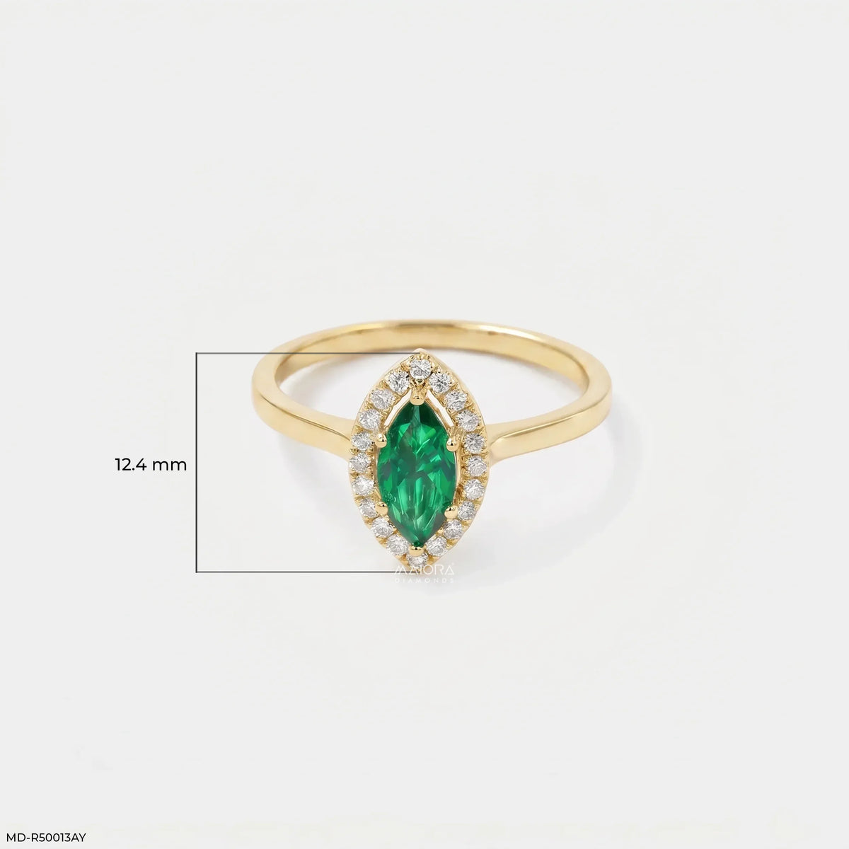 Royal Marquise Emerald Diamond Ring