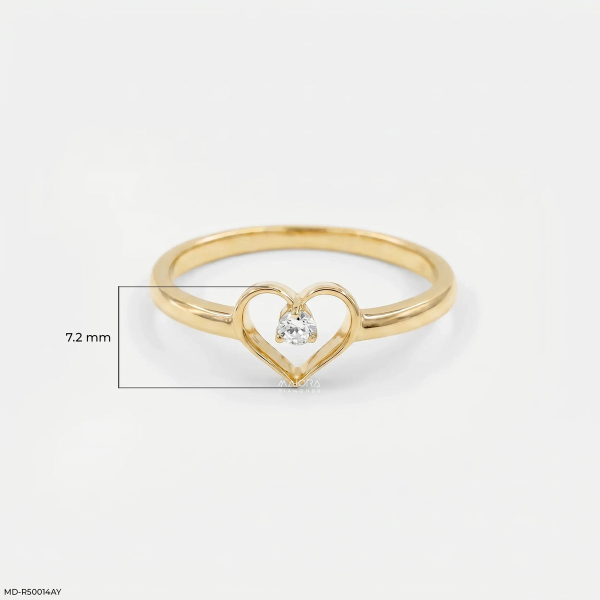 Whising Heart Round Diamond Ring