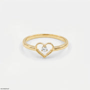 Whising Heart Round Diamond Ring
