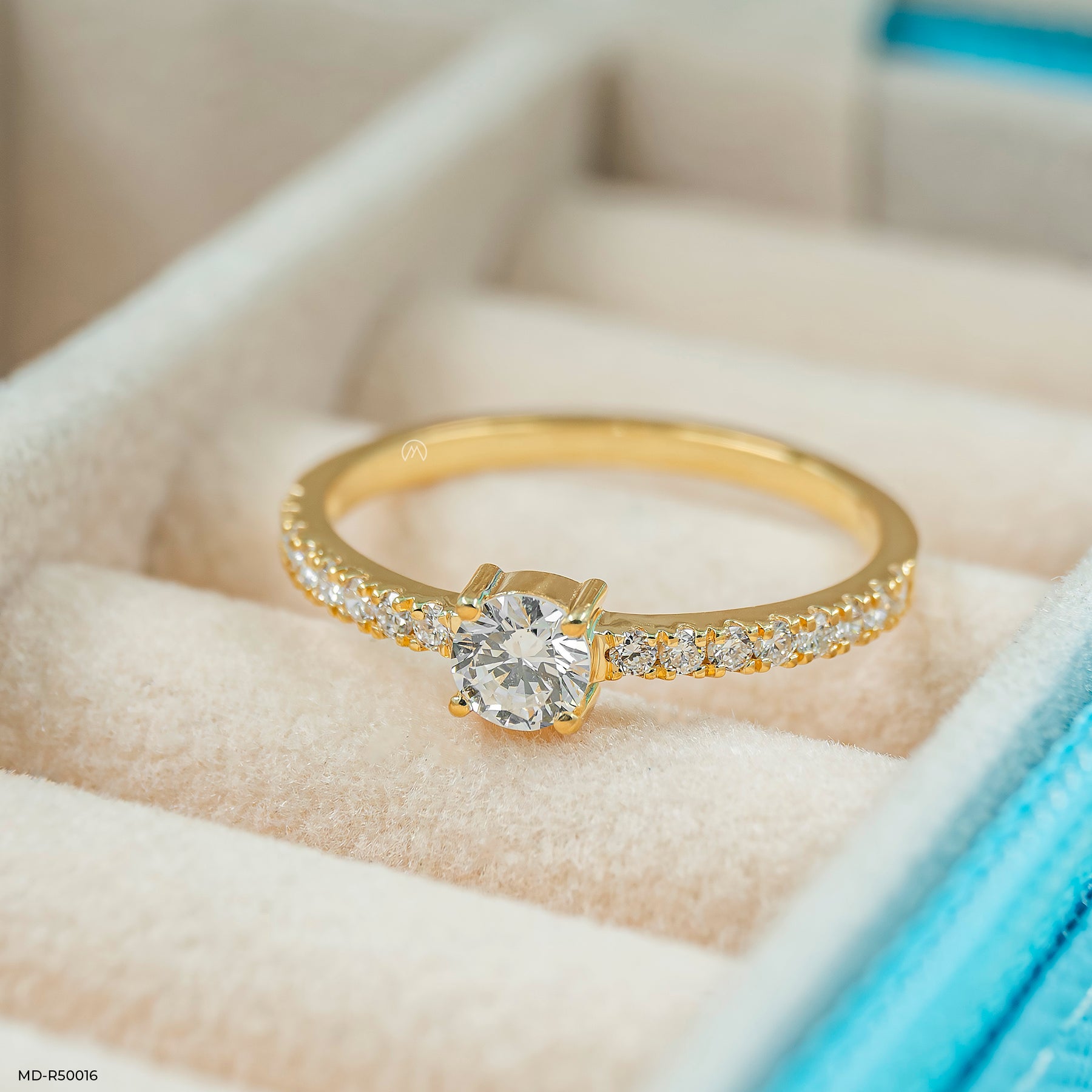 Aura of Elegance Lab Diamond Ring 925 Sterling Silver