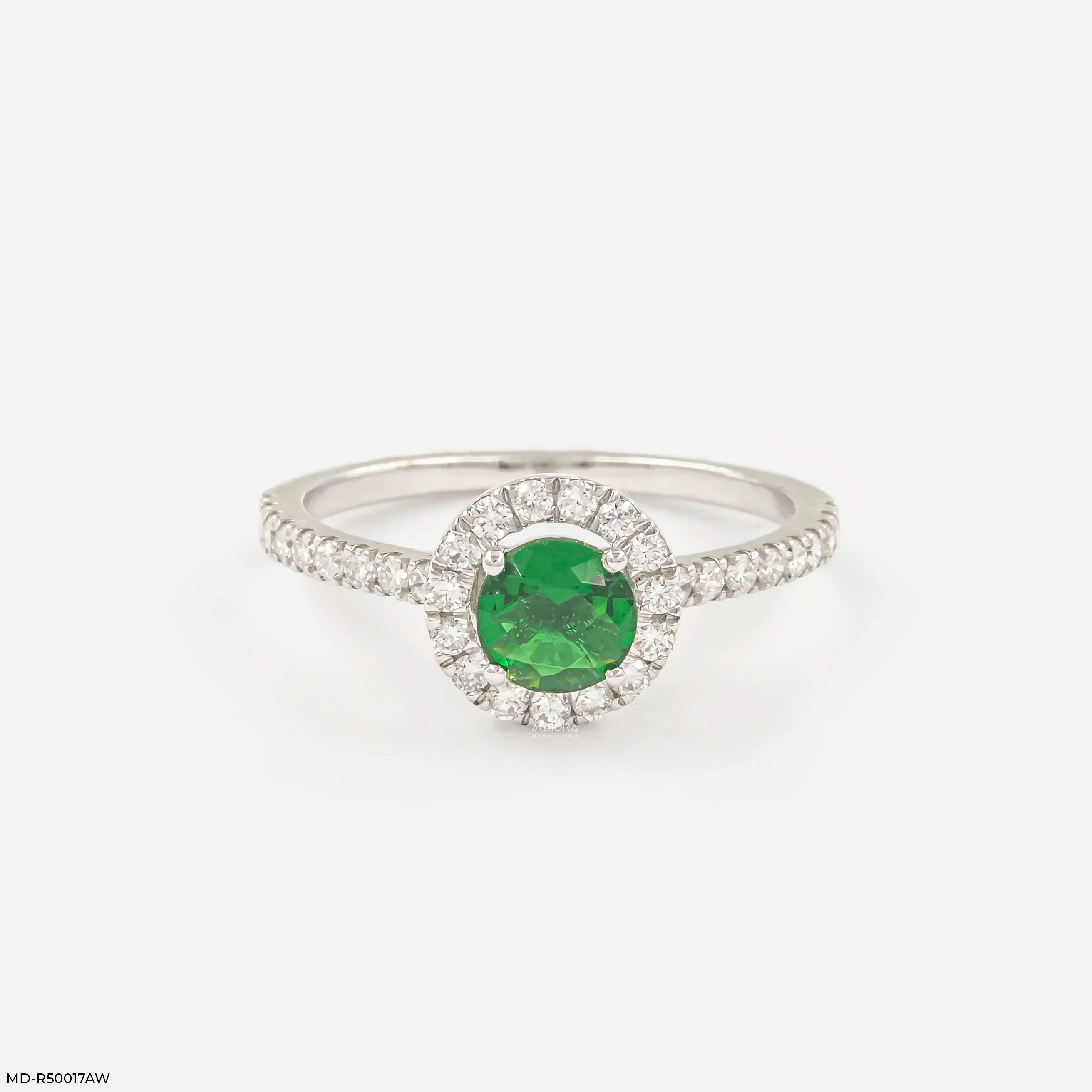 Emerald Bloom Halo Lab Diamond Ring
