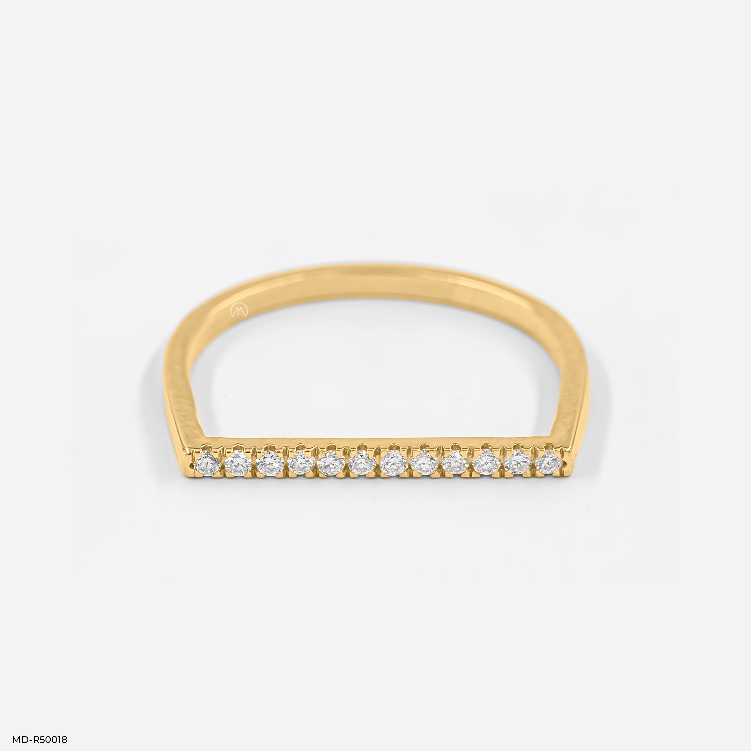Dazzle Line Lab Diamond Ring 925 Sterling Silver