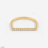Dazzle Line Lab Diamond Ring 925 Sterling Silver
