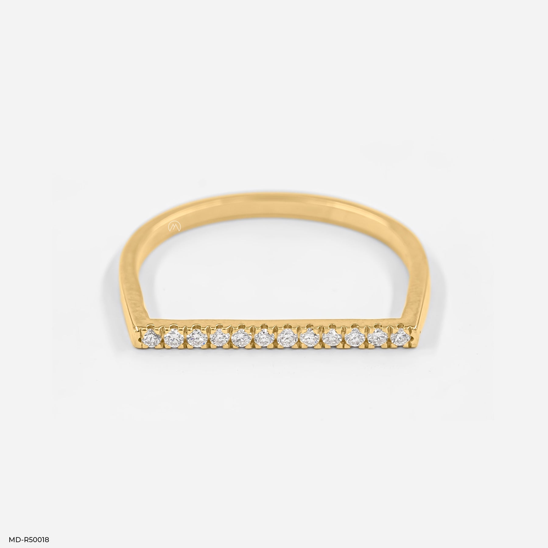 Dazzle Line Lab Diamond Ring 925 Sterling Silver