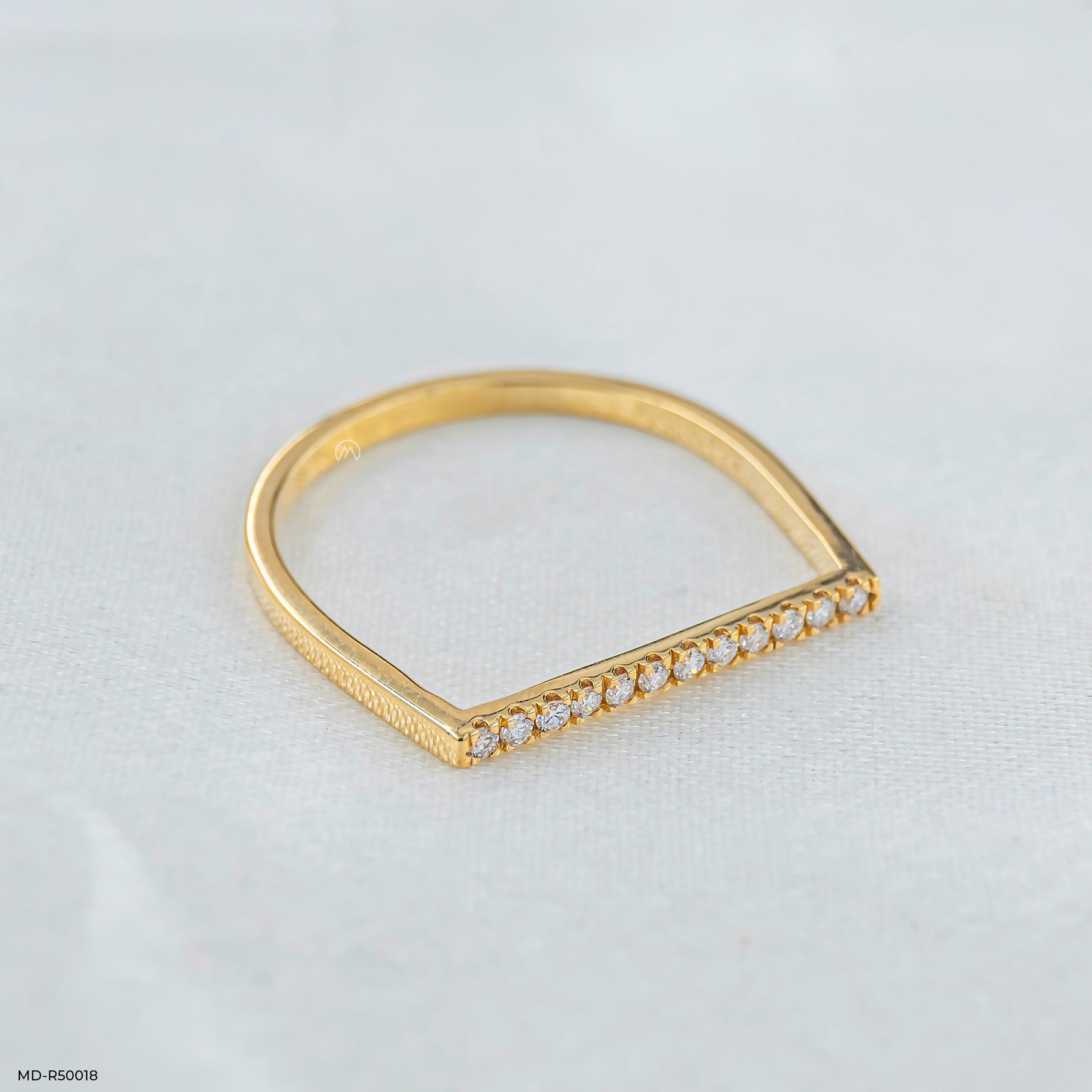 Dazzle Line Lab Diamond Ring 925 Sterling Silver