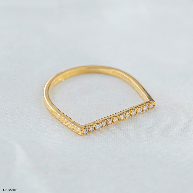 Dazzle Line Lab Diamond Ring 925 Sterling Silver