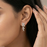 2.5 Carat Diamond Duet Lab Diamond Earrings 14K Yellow Gold