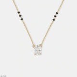 Majestic Solitaire Oval Diamond Mangalsutra Platinum 950