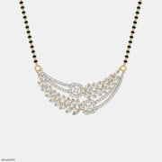 Marquise Flame Diamond Mangalsutra 9K Yellow Gold