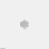 Monarch Hexa Diamond Mens Stud Earring 9K White Gold