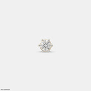 Monos Round Solitaire Mens Stud Diamond Earring 9K Yellow Gold
