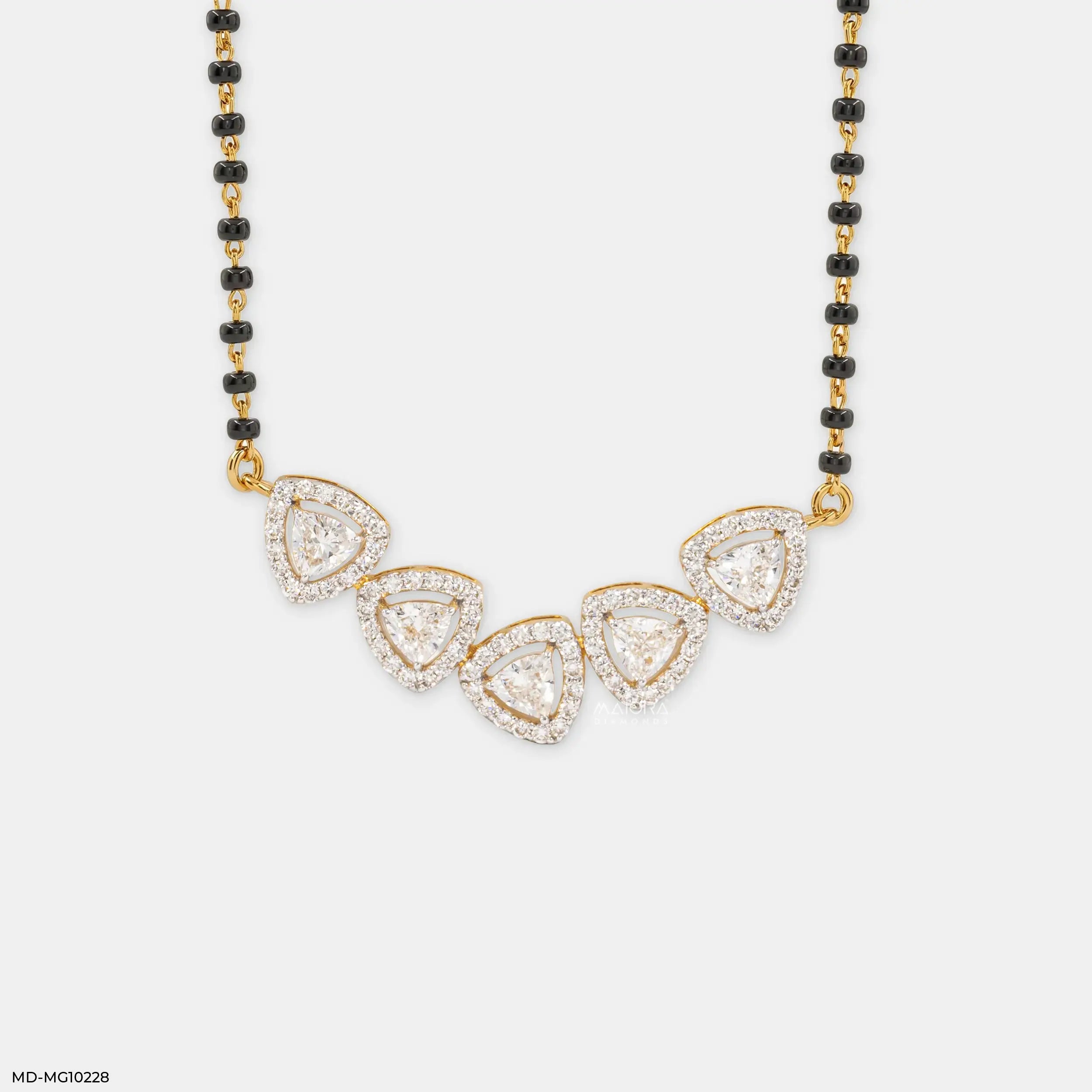 Trillion Bloom Mangalsutra 9K Yellow Gold