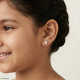 Pixel Glow Kids Diamond Earrings 9K Yellow Gold