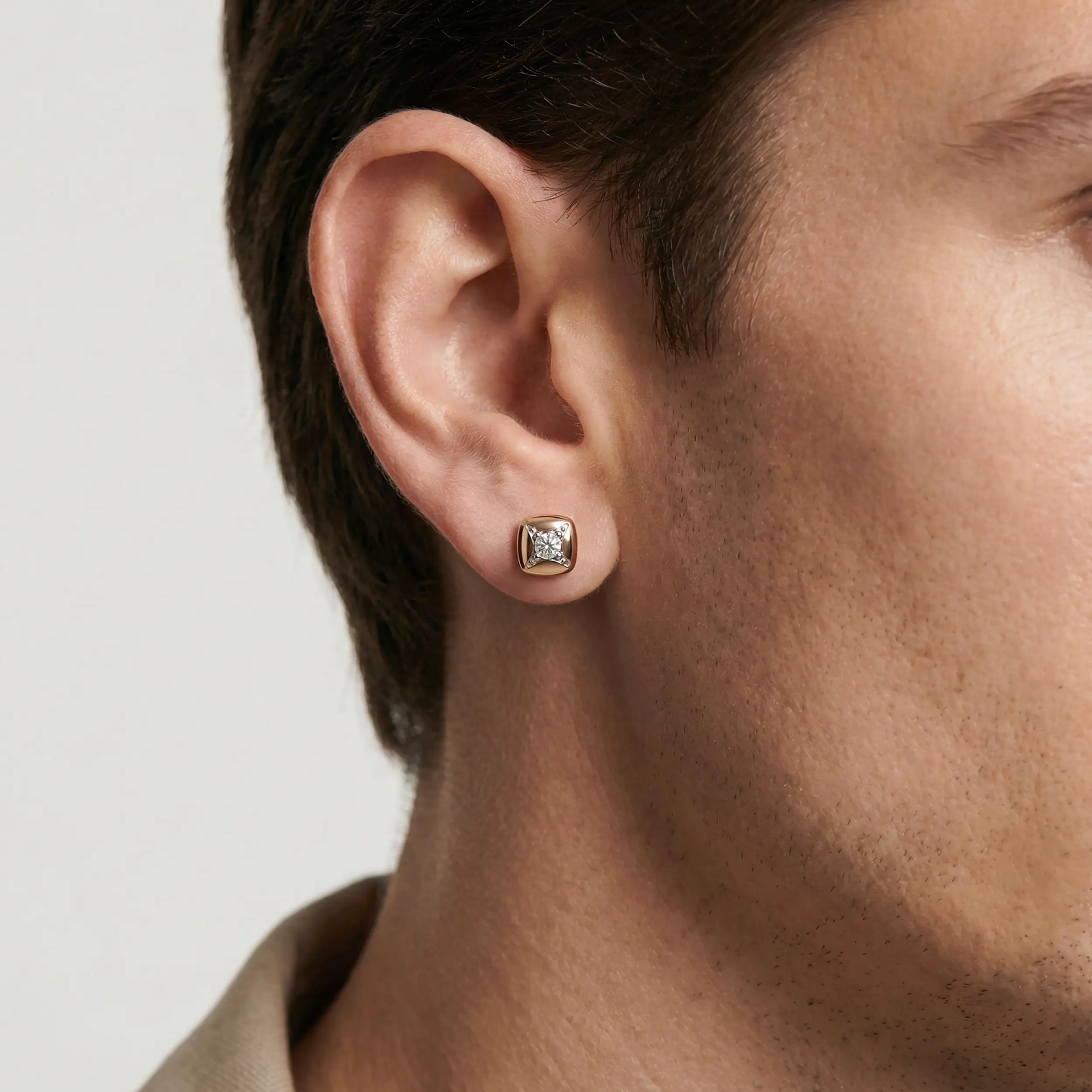 Polaris Star Diamond Mens Stud Earring